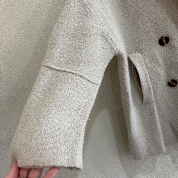 ZARA KNIT Hooded Double-Breasted Coatigan (fits oversized) - Picture 5 of 6